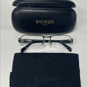 Balmain Black Men's Glasses Made in France